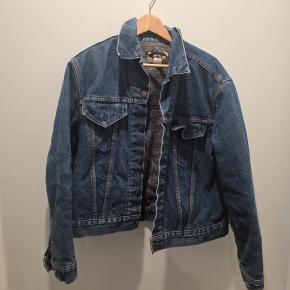 Levi's Other - Vintage 1970's Levi's Classic Blue Denim Jacket Troy Blanket Lining Sz 46
